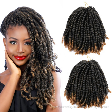 Synthetic Crochet Braiding Hair For Women Low Temperature Retardant Fiber Crochet Hair Extensions Crotchet Rainbow 30Roots
